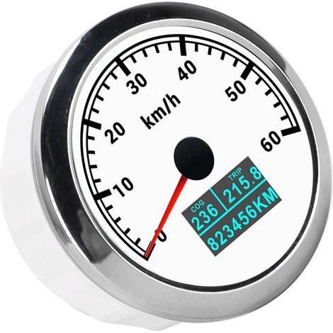 Compteur de vitesse GPS 3 en 1 : vitesse jusqu'à 60 km/h, jauge de vitesse COG, kilométrage total, pour bateau, voiture et camion. (1/5)