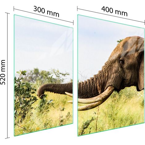 PLACA PROTECTORA DE VIDRIO PARA ESTUFA 70x52 ELEFANTE (1/5)