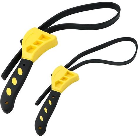 Allecta, Llaves ajustables para filtros de aceite de coche, 2 piezas, Llave de correa con mango, Apta para filtros de aceite de 500 mm y 600 mm (1/5)