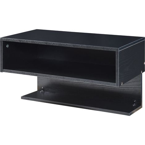 Étagère design intemporel salon chambre meuble de rangement murale 57 x 30 x 32 cm noir (1/5)