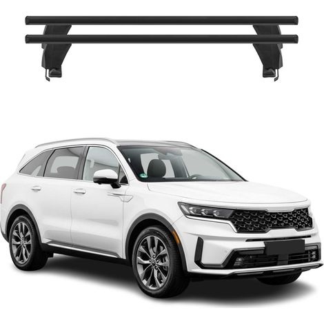 OMAC Dachträger Querträger Alu für Kia Sorento mk3 2018-2026 Facelift – Abschließbar – T-Nut – City-Crash-getestet – Max. 50 kg Schwarz (1/5)