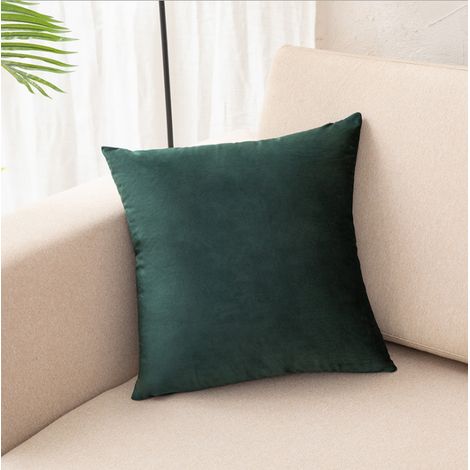 Housse De Coussin En Velours - Fermeture Éclair Invisible - Pour Canapé Chambre Extérieur - Lot De 2 - 30x30 Cm Noir