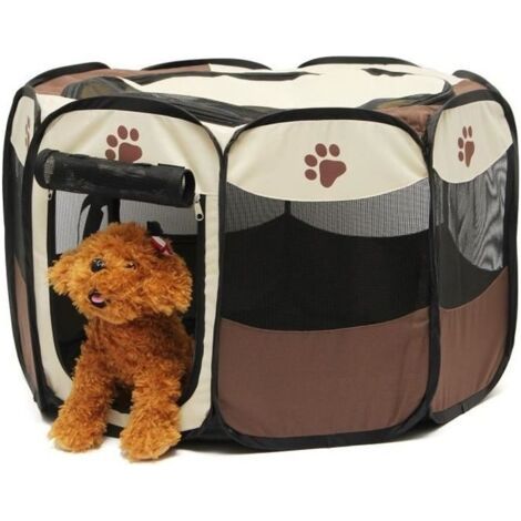 Parc à Chiots Clôture Octogonal Pliable Pour Animaux C il Chien (1/4)