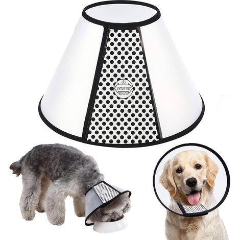 Pet Cone Recovery, Large Dog Adjustable Elizabeth Recovery Protective Collar for Post-Operative Wound Healing, Nail Trimming, (Neck Circumference 28-32cm) (1/5)