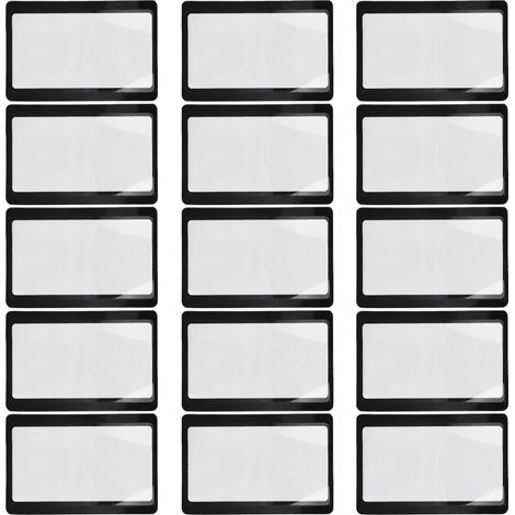 Lot de 15 loupes légères et portables au format carte de visite, idéales pour le maquillage et la lecture de petits caractères. (1/5)