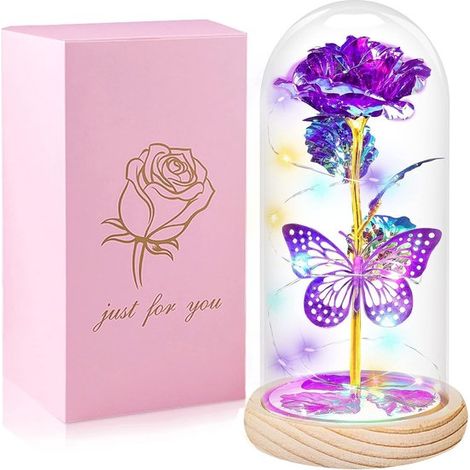 Cadeau Papillon Violet pour Femmes - Cadeau pour Noël et Anniversaire - pour Mère, Grand-Mère, Sœur ou Femme - Festif et Unique - 1 Pièce (1/5)