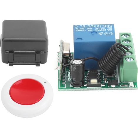 Télécommande sans fil 433MHz avec relais 1 canal et récepteur 12V DC, kit d'installation facile (1/5)