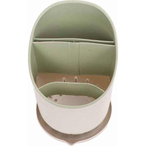 Porte-ustensiles de cuisine, rangement séchoir à couverts, panier pour cuillères et baguettes, organisateur vert pour maison (1/5)