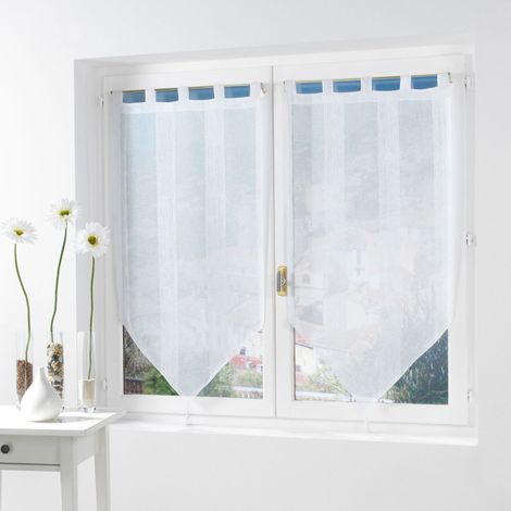 Paire de Voilages "Salina" 60x160cm Blanc