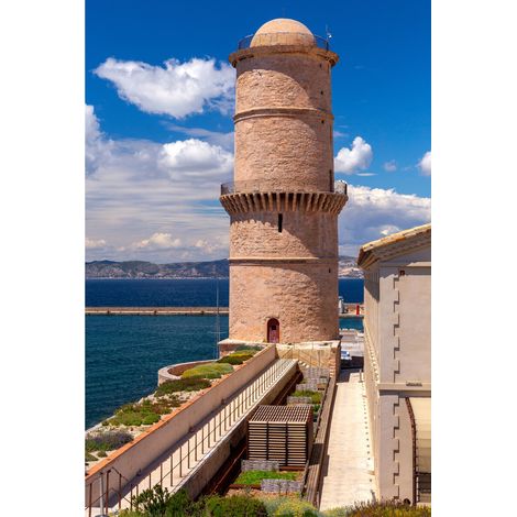 Tableau sur toile fort Saint-Jean Marseille 45x65 cm - Impression sur Toile Murale Décorative - Image imprimée en HD sur Toile - Toile sur Châssis en Bois FSC - Fabriqué en France (1/4)