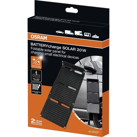 Osram Automotive BATTERYcharge SOLAR 20W INCL. USB Pannello solare monocristallino 20 W 5 V (1/3)