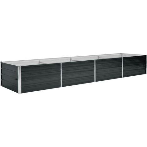 Maison Exclusive - Letto Rialzato Giardino Antracite 320x80x45 cm Acciaio Zincato