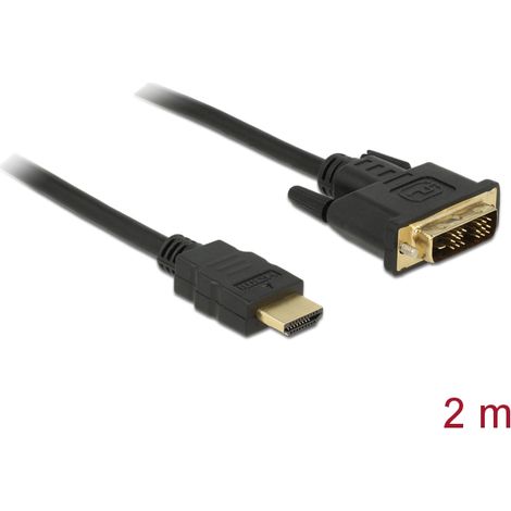Cable hdmi Macho a DVI-D (18+1)  2.0m Negro (BRND)