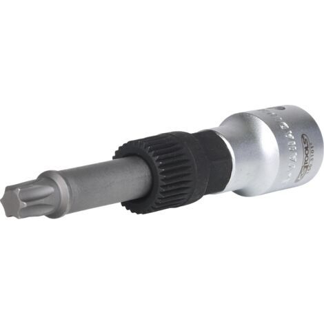 Douille Torx T50 pour poulie débrayable d'alternateur – Acier chrome-molybdène – Longueur 110 mm – Compatible BMW, Mercedes, Renault