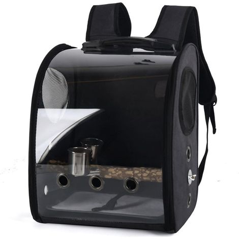 1 Sac Transport Oiseau, Maille Respirante Nylon, Fenêtre PVC Transparente, Sangles Épaule Réglables, Perroquet Petit Animal