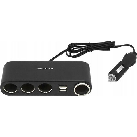Adattatore splitter per presa accendisigari auto: 4 prese + 2 porte USB CS-42 (1/2)