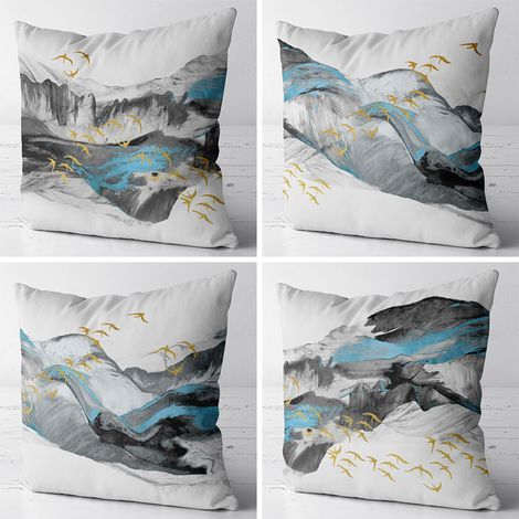 Gartenkissenbezüge 45x45cm, Kissenbezüge im nordischen Stil für Gartenbänke und Sofas (1/5)
