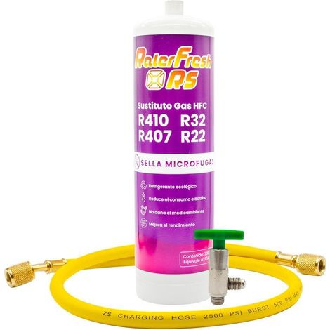Gas Refrigerante para Aire Acondicionado Tipo Split Ralerfresh RS sustituto de R410, R32, R407 y R22 mas manguera (1/5)
