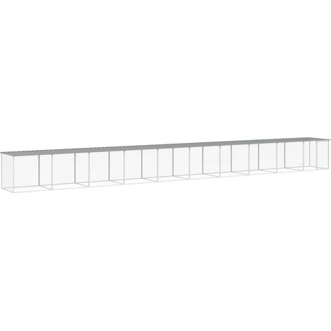 Maison Exclusive - Gabbia Polli Tetto Grigio Chiaro 1003x98x90 cm Acciaio Zincato