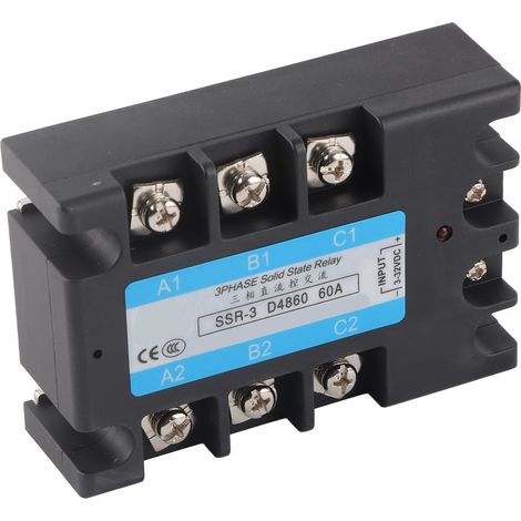 3-Phasen-Halbleiterrelais SSR-3 D4860 60A DC-AC 480V Verteilersteuergerät (1/5)