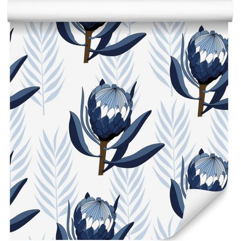 Papel pintado con estampado floral para salón y dormitorio, 50x1000 cm. (1/5)
