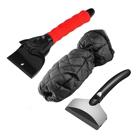 Ice Scraper with Glove, Car Ice Scraper, Car Windshield Snow Scraper, Snow Scraper with Glove, Ice Scraper for Car (1/5)