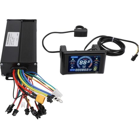 Kit de Contrôleur de Moteur sans Balais de Vélo Électrique, 36V 48V 52V 1500W 2000W 40A 3 Mode Contrôleur d'onde Sinusoidale avec Panneau d'Affichage LCD Couleur S966 pour Scooter Électrique (1/5)