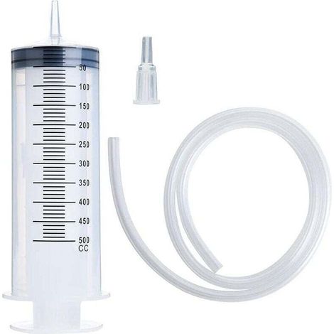 Grand tube de seringue Seringue en plastique de 500 ml avec capuchon de convertisseur de tube (1/4)
