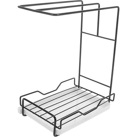 Wall-mounted dish drainer without drilling, sponge and dishcloth holder, kitchen and sink towel rack, dish towel and countertop towel rack (1/5)
