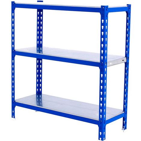 Simonrack Robuste Metallregal Blau 3 Ebenen