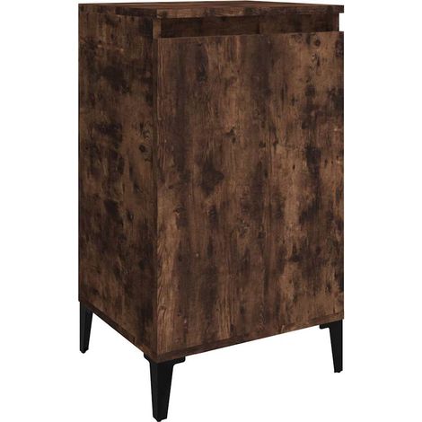 Maison Exclusive - Noční stolek kouřový dub 40 x 35 x 70 cm kompozitní dřevo (1/5)
