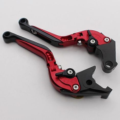Levier de frein, d'embrayage et de klaxon modifié pour moto CBR900RR CB919 VTX1300 CB-1 (rouge 1) (1/5)