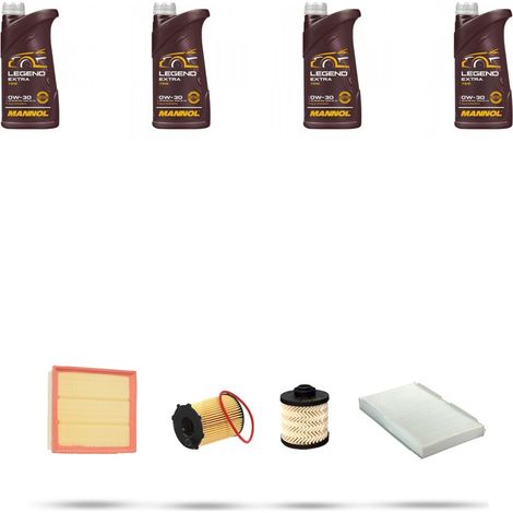 Kit tagliando 4 FILTRI e 4L OLIO compatibile con Ds4 1.6 BlueHdi 88kw dal 2014 (1/5)
