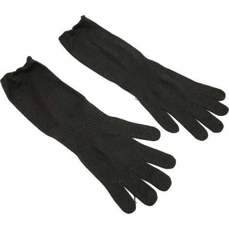 Lot de 2 manchons de protection anti-coupure de niveau 5, cinq doigts, souples, résistants aux couteaux, pour bras, longueur 40 cm (15,7 pouces). (1/5)
