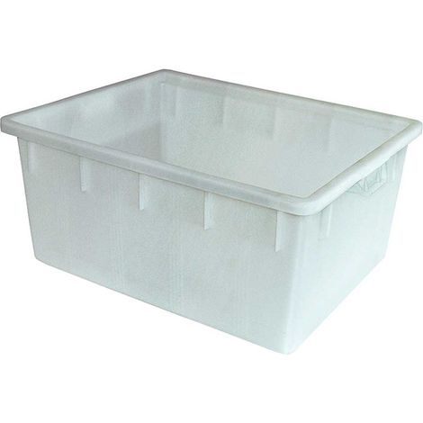 BRB Kunststoffwanne, lebensmittelecht, 150 Liter, Außenmaß LxBxH 820x635x375 mm, weiß (1/3)