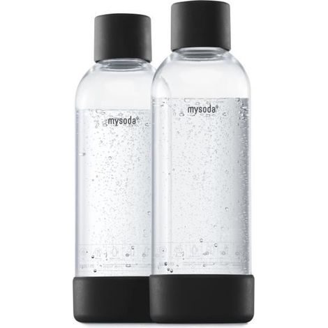Bouteilles Mysoda 1l Noires (x2) Réutilisables, Sans Bpa, Compatibles Mysoda - Mysoda