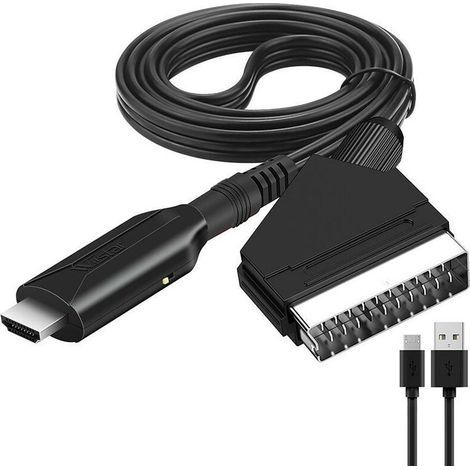 Cavo da SCART a HDMI - Adattatore da SCART a HDMI - Convertitore audio/video tutto in uno da SCART a HDMI 1080p/720p (1/5)