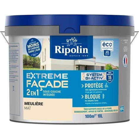 Ripolin Fassadenfarbe Ton Meulière 10L Matt Außen (1/4)