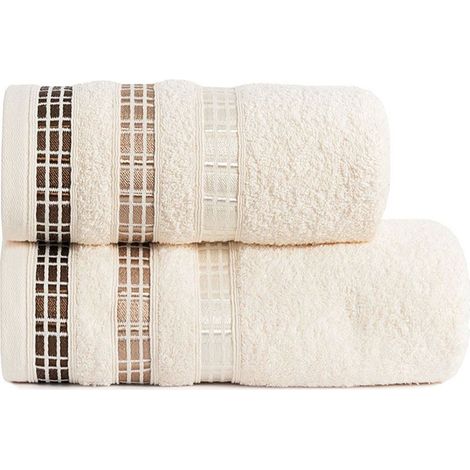 Luxus - Frotteehandtuch - 70 x 140 cm - Creme (1/3)