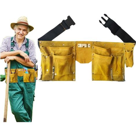 Pochette porte-outils Sac de rangement portable multifonction — Kit d'outils type tablier Idéal pour le jardinage, la maison, les activités de plein air et les travaux d'atelier (1/5)