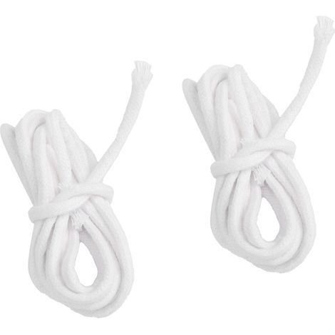 Lot de 2 mèches de bougie, bonne absorption d'huile, résistantes, en coton tressé pour lampes à huile DIY, 4 mm (1/5)