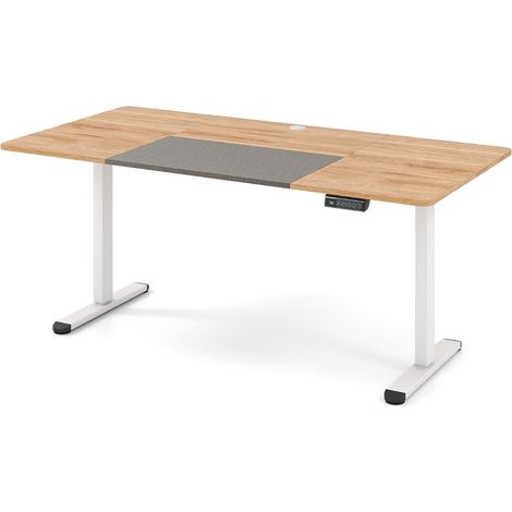 Elektrisch höhenverstellbarer Schreibtisch, 140 x 70 cm, ergonomische Sitz-Steh-Funktion