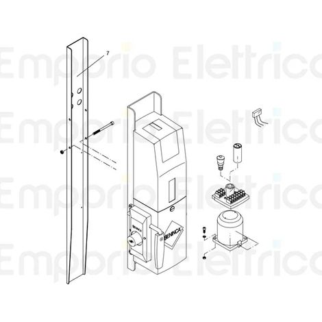 beninca pièce détachée au.125 plaque x l=1250 x zed/au.96 9623003 (1/3)