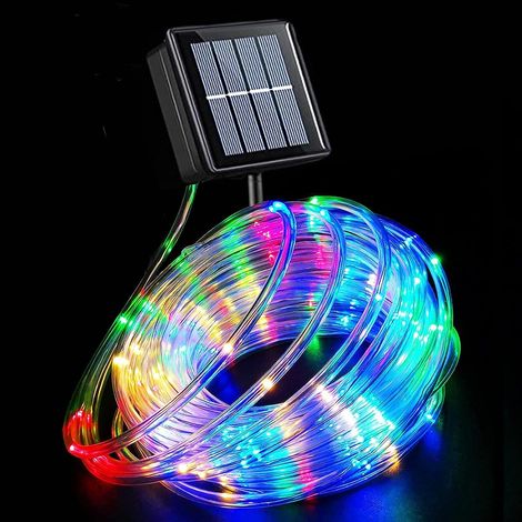 Guirlande Lumineuse Solaire - 200 LED - Tube Souple Étanche IP65 - 22 Mètres - 8 Modes - Pour Jardin Cour Mariage Décoration Extérieure (1/5)