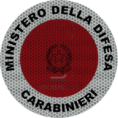 Adesivo per paletta Forze Armate e/o di Polizia rifrangente classe III° - CARABINIERI - VENDITA RISERVATA