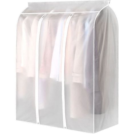 royaluxe -Housse De Protection Anti-poussière Penderie, Housse De Costume Transparente Entièrement Fermée, Manteau Doudoune Poche Suspendue Pour Le Ménage 1 60 50 90 Cm (1/5)