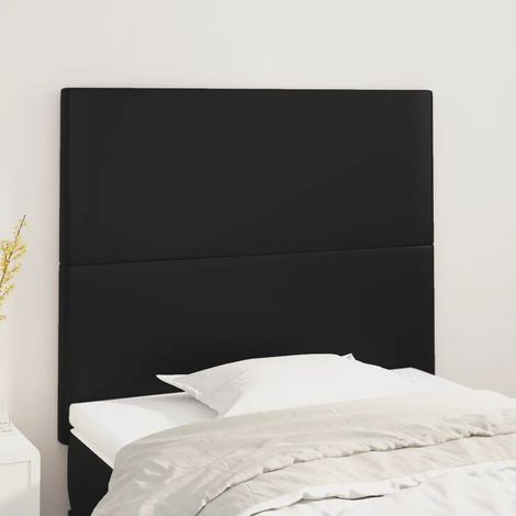 Tête de lit Noir 90x5x118/128 cm Similicuir (1/5)