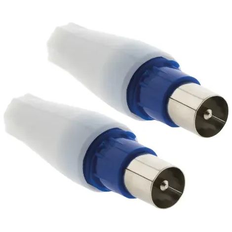 2 spine TV maschio, uscita diritta, diametro 9,52 mm.