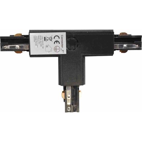 Connecteur de lampe pour rail d'éclairage noir à 3 circuits Type : T DL (1/3)