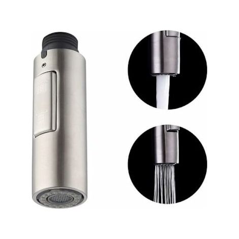 Mitigeur de cuisine avec douchette extractible, robinet de lavabo avec pommeau de pulvérisation, bec flexible pour évier (1/5)